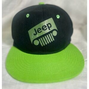 Lime And Black Keep Hat Unisex Snapback Adjustable One Size